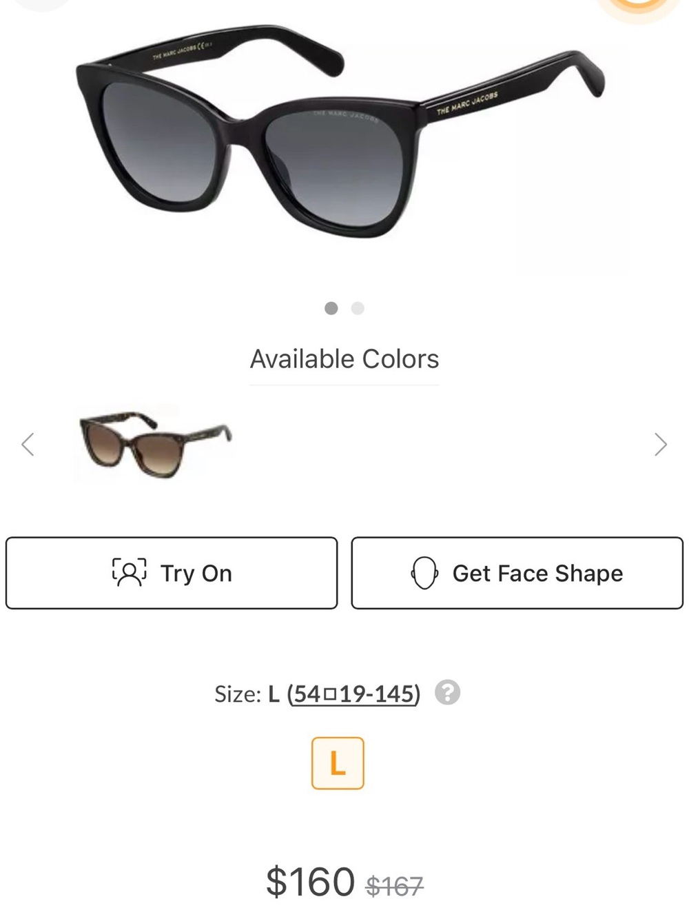 Marc Jacobs Black Cat-Eye Sunglasses with Dark Gradient Lenses case and cloth - Picture 3 of 6